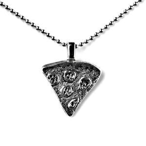 Pizza Pendant Necklace with Adjustable Chain